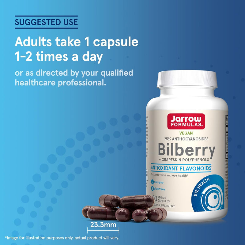 Bilberry + Grapeskin Polyphenols 280 mg 120 Veggie Caps