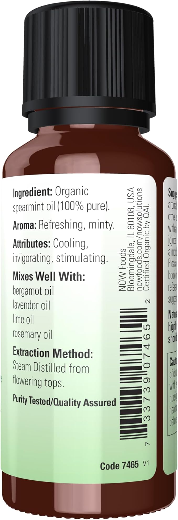 Organic Essential Oils, Spearmint, 1 fl oz (30 ml) by NOW