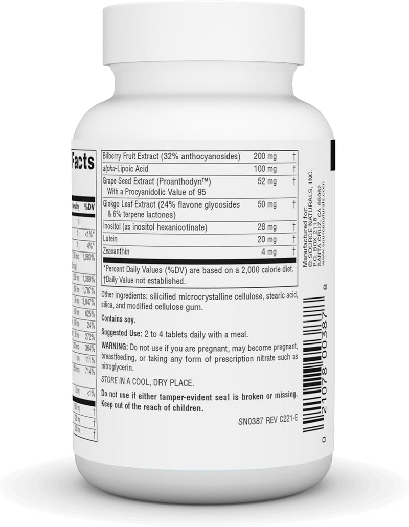 Visual Eyes 60 Tablets by Source Naturals