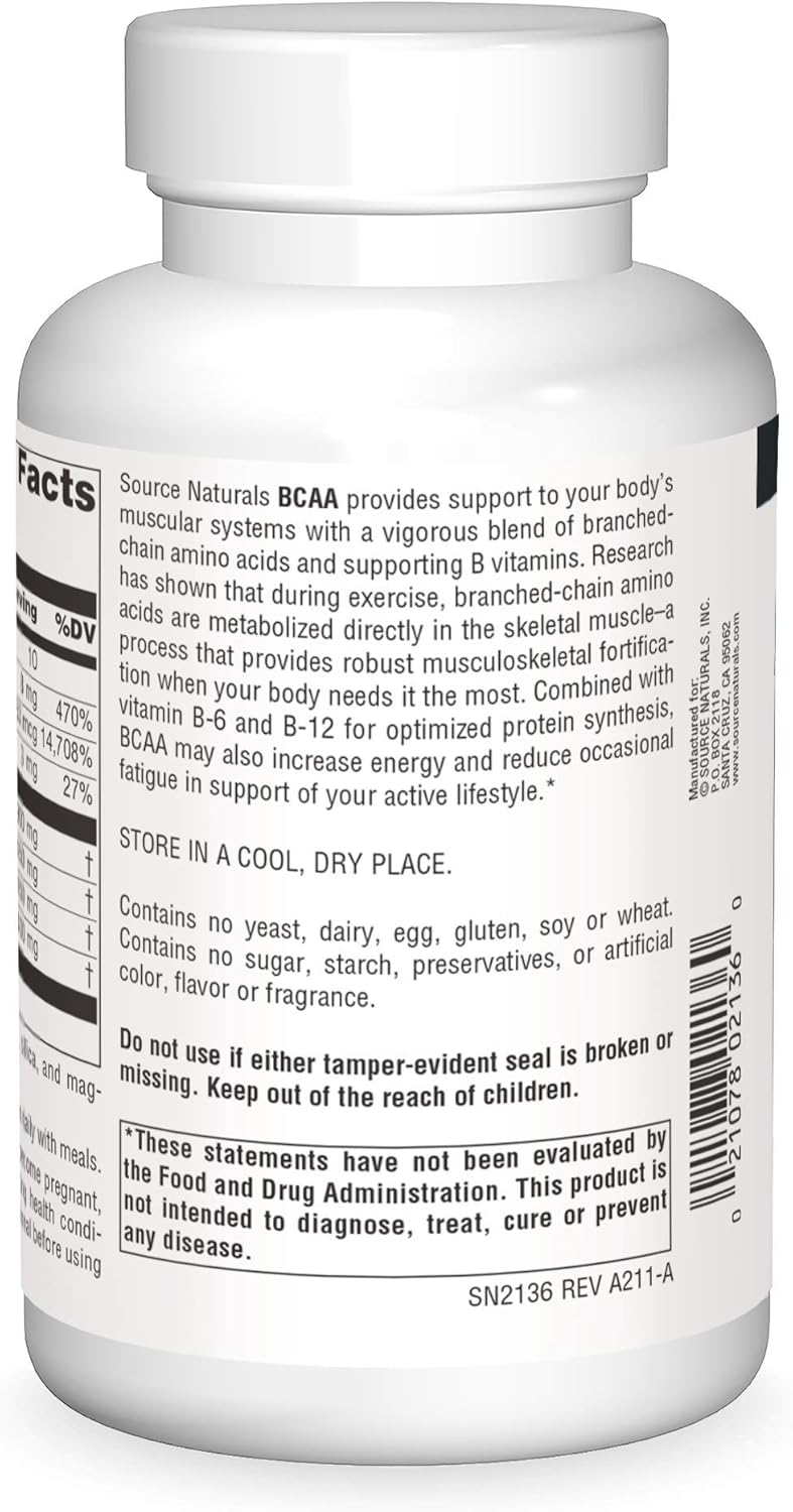 BCAA 120 Capsules by Source Naturals