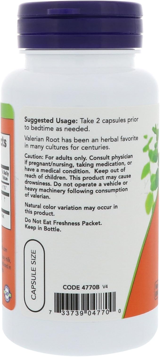 Valerian Root 500 mg - 100 Veg Capsules by NOW