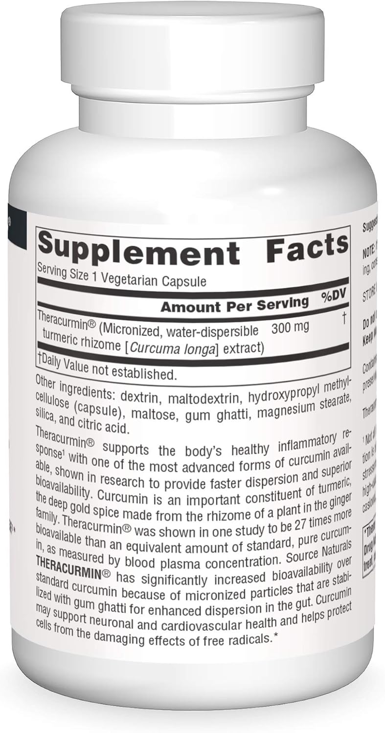 Theracurmin® 300 mg - 120 Vegetarian Capsules by Source Naturals