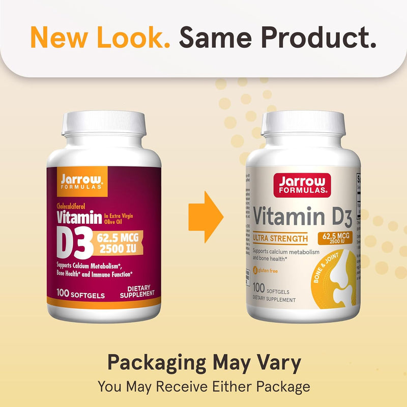 Vitamin D3 62.5 mcg (2500 IU) 100 Softgels