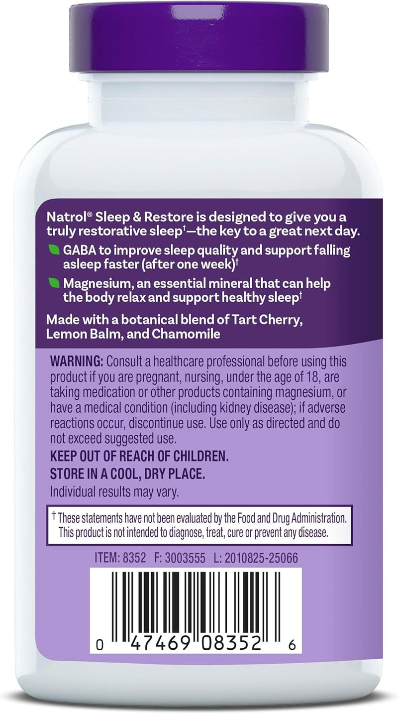 Sleep & Restore, Melatonin Free, 60 Capsules by Natrol