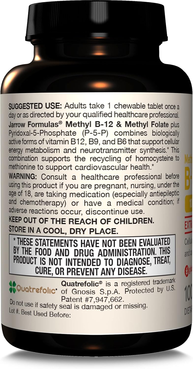 Methyl B-12 1000 mcg & Methyl Folate 400 mcg 100 Lozenges