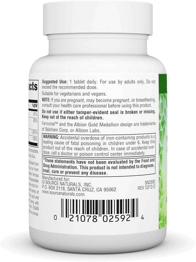 Vegan True®, Iron Support™, 180 Tablets by Source Naturals