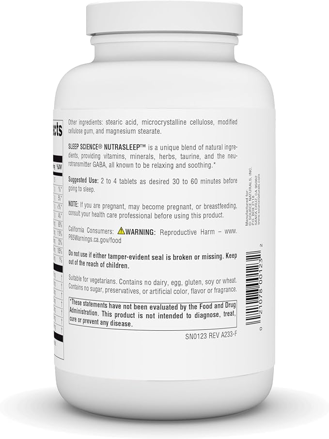 Sleep Science®, NutraSleep™, 200 Tablets by Source Naturals