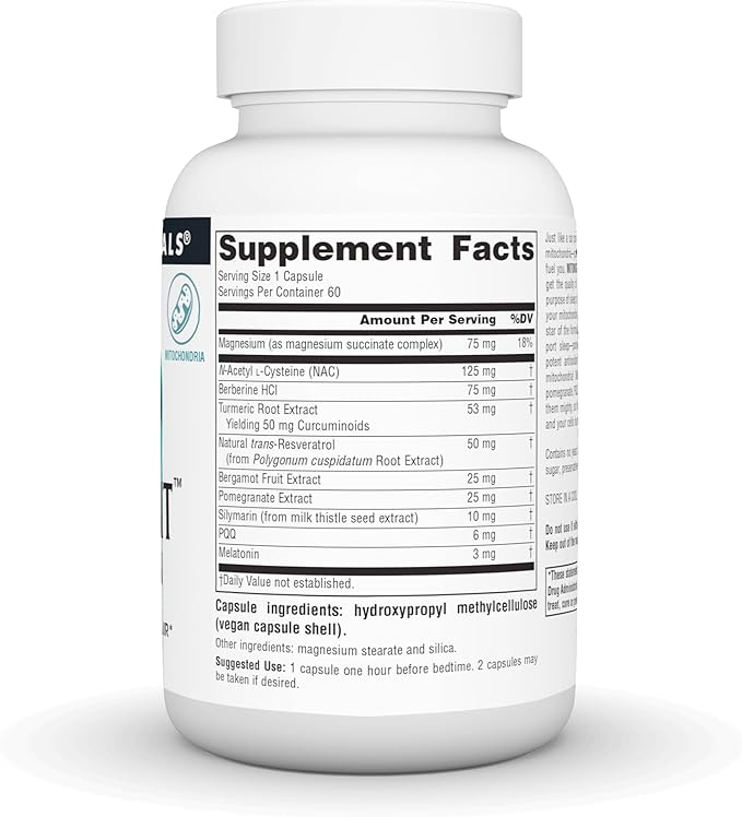 MitoNight™ With Melatonin, 60 Capsules by Source Naturals