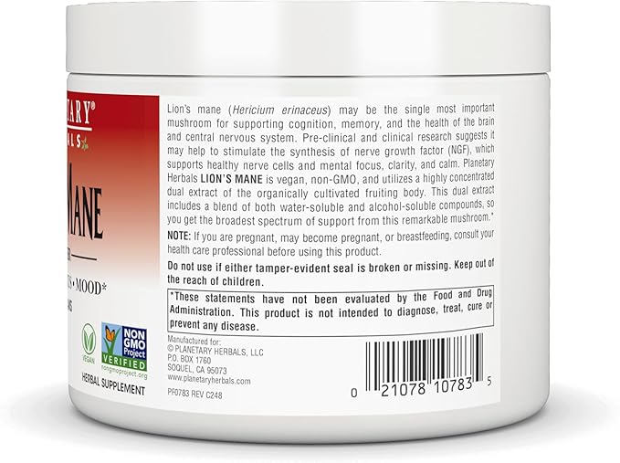 Lion’s Mane Powder 60g by Planetary Herbals