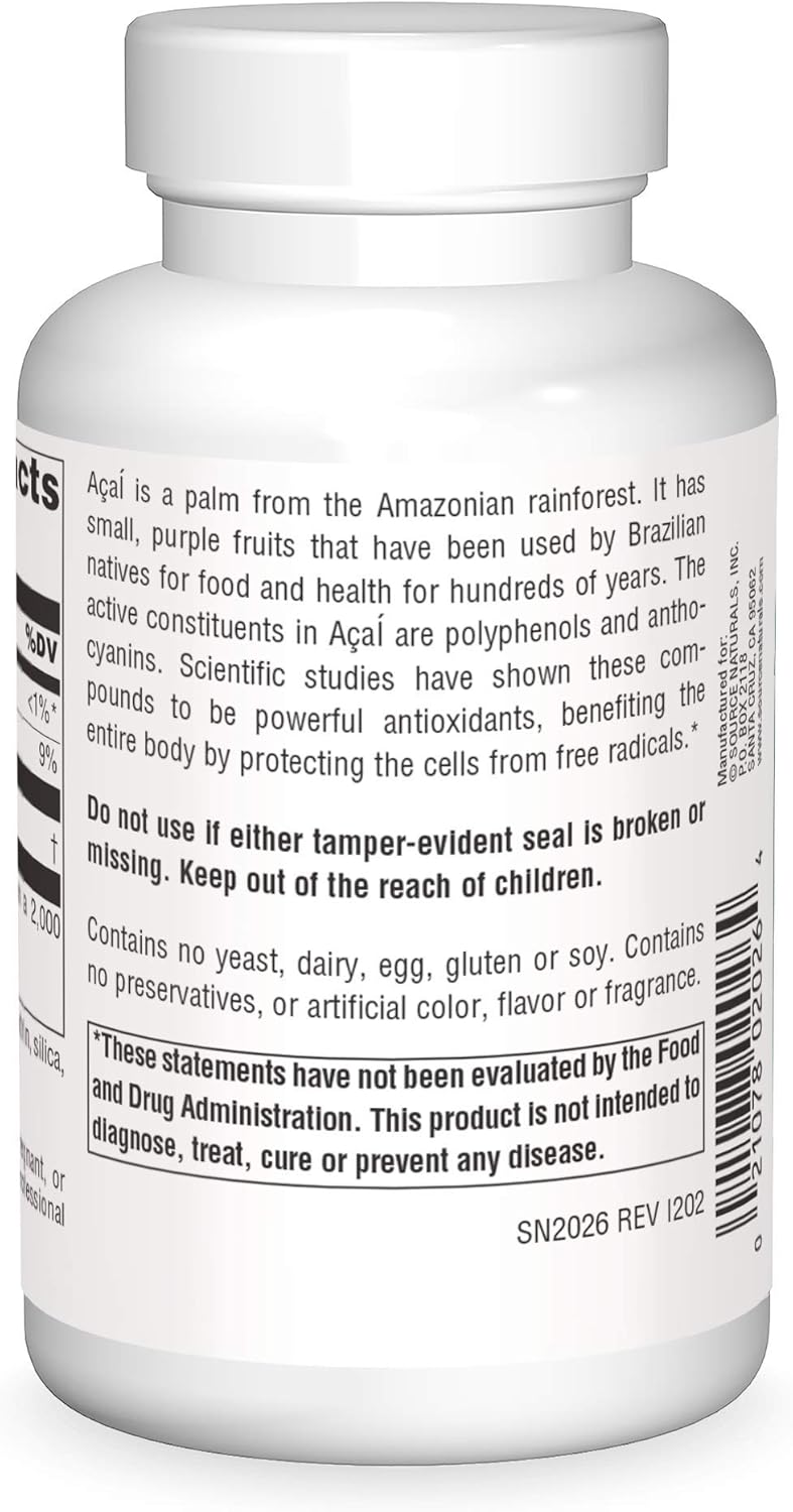 Acai Extract, 500 mg, 120 Capsules by Source Naturals