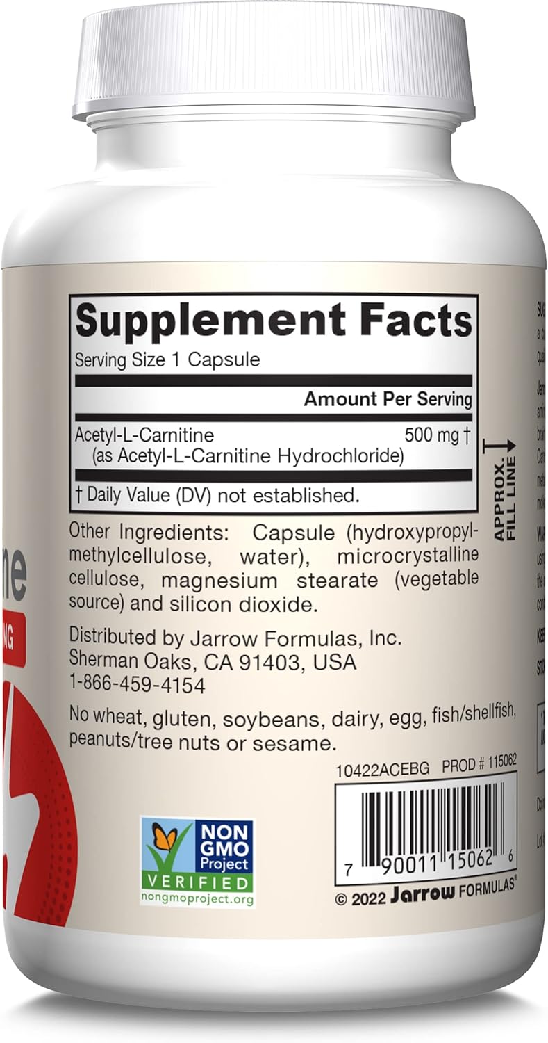Acetyl L-Carnitine 500 mg 120 Veggie Caps