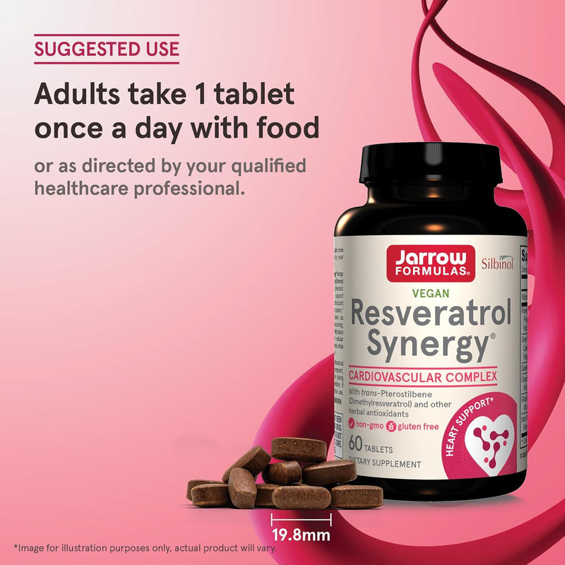 Resveratrol Synergy 200 mg Total Resveratol 60 Tablets