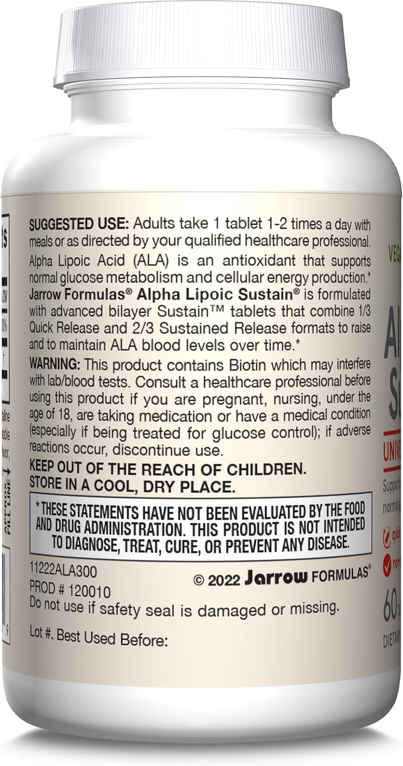 Alpha Lipoic Sustain 300 mg 60 Tablets