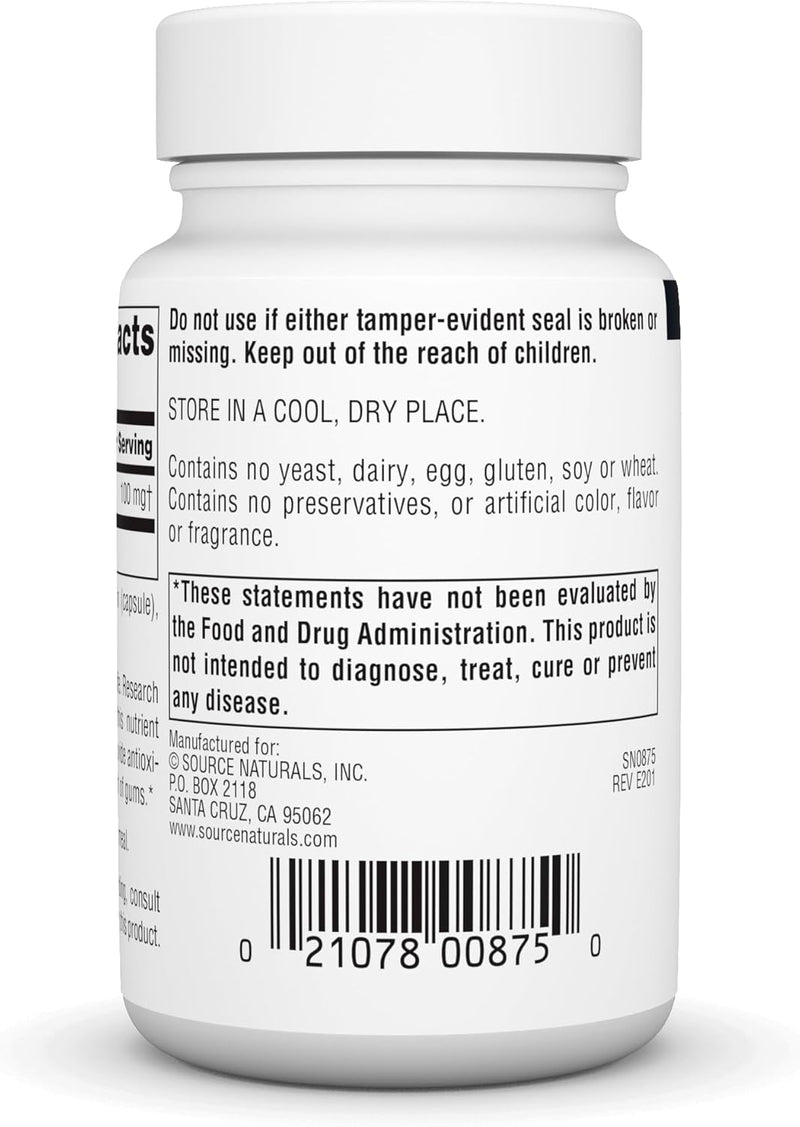 Coenzyme Q10, 100 mg, 60 Capsules by Source Naturals