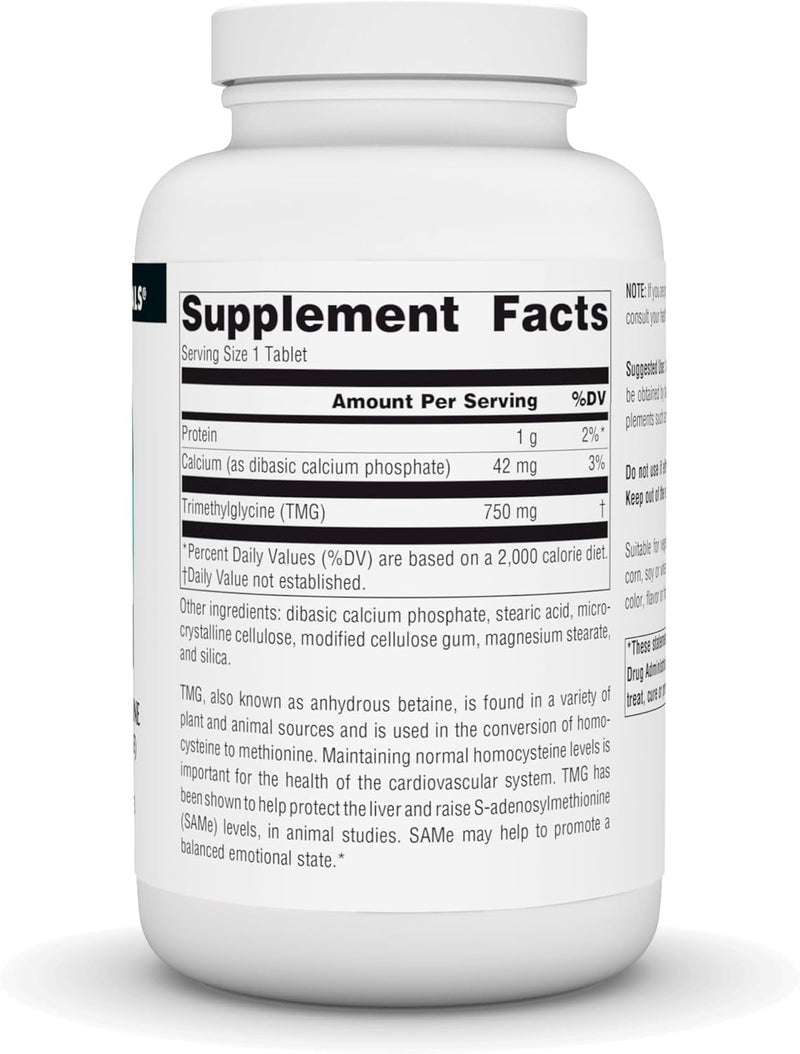 TMG, 240 Tablets, 750 mg, by Source Naturals