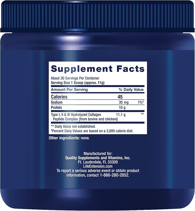 Collagen Peptides For Skin & Joints, 12 oz (343 g) by Life Extension