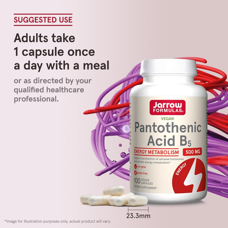 Pantothenic Acid B5 500 mg 100 Capsules