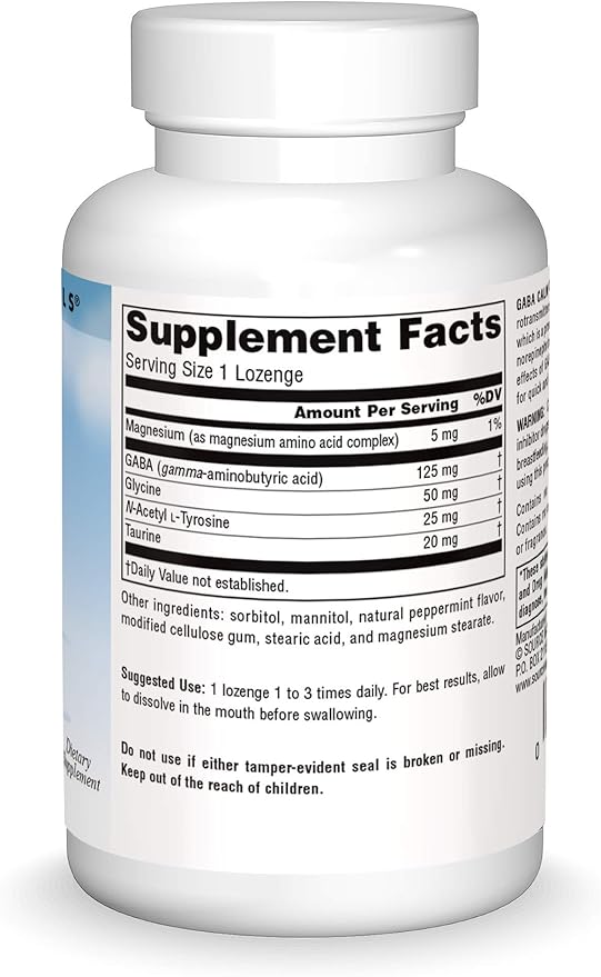 Serene Science®, GABA Calm®, Peppermint, 60 Lozenges by Source Naturals