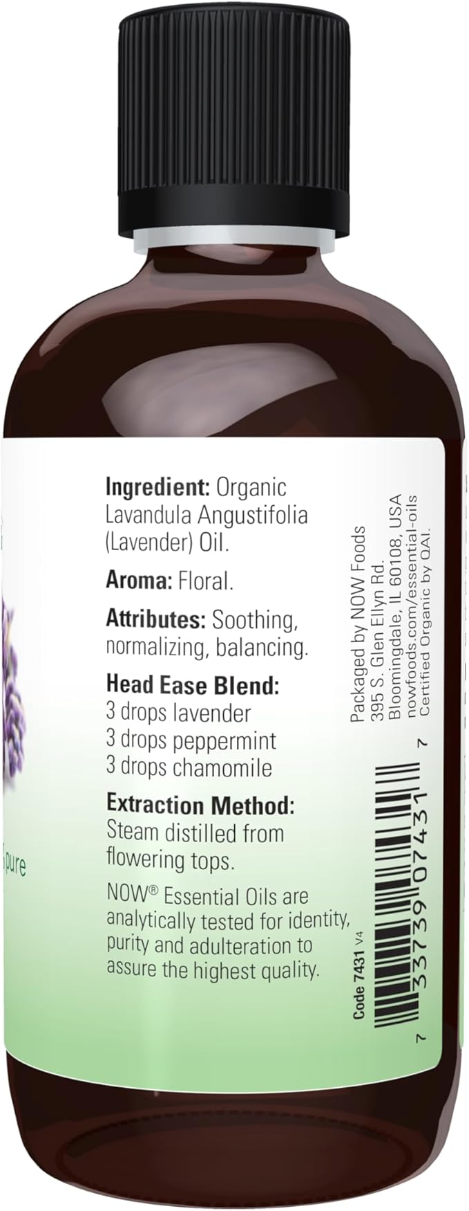 Organic Lavender Oil, 4 fl. oz. (118 ml)  by NOW