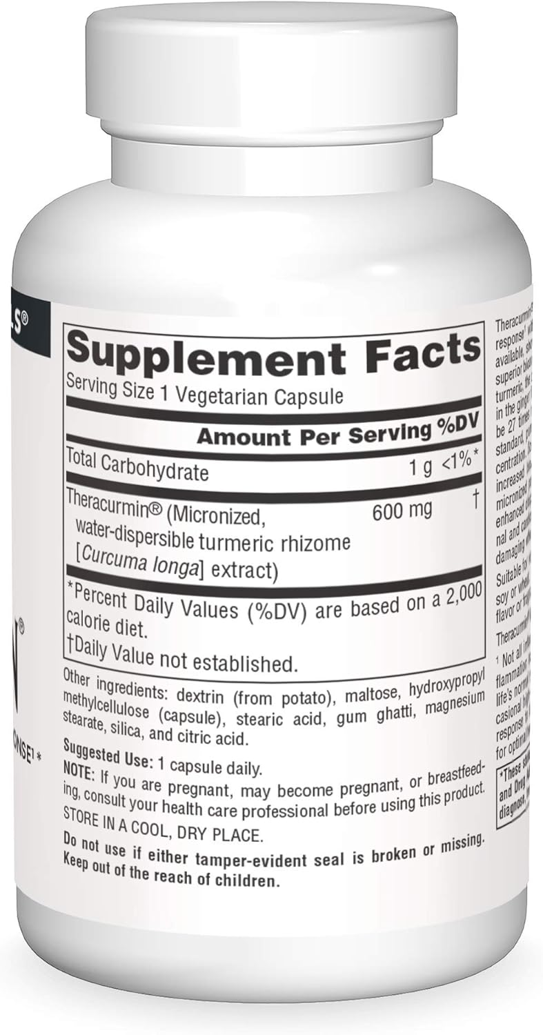 Theracurmin® 600 mg, 60 Vegetarian Capsules by Source Naturals