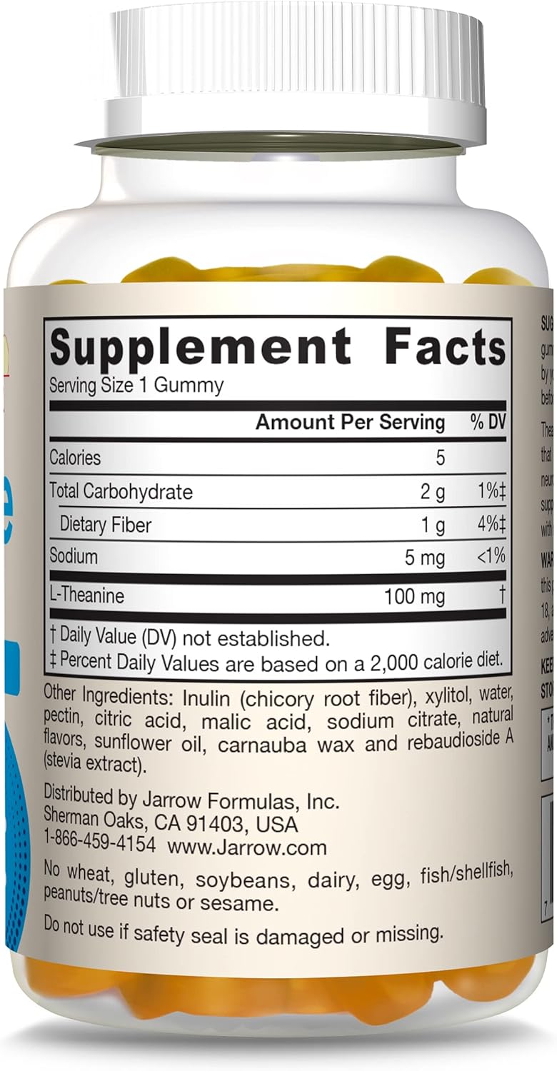 Theanine Gummies Apple Flavor 100 mg 60 Gummies