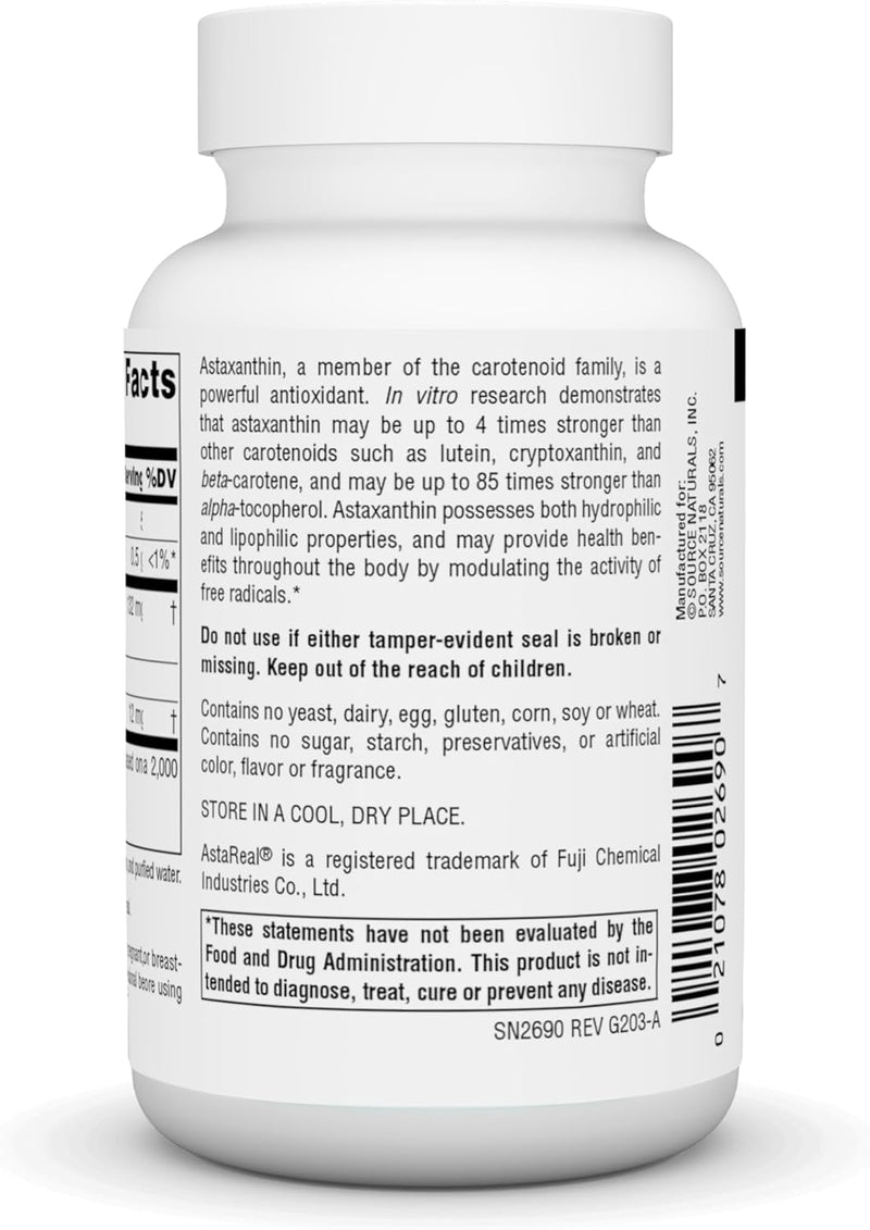 Astaxanthin, 12mg - 90 Softgels by Source Naturals