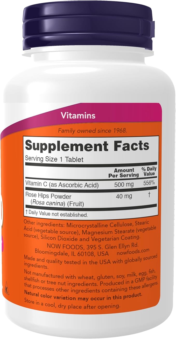 Vitamin C-500 with Rose Hips, Antioxidant Protection*, 250 Tablets