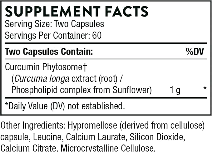 Curcumin Phytosome 1,000 mg, 120 Capsules, by Thorne