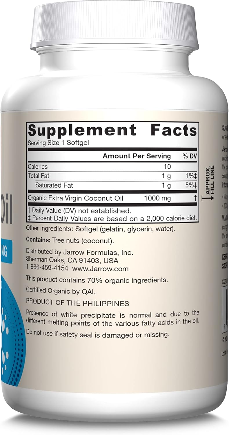 Extra Virgin Coconut Oil 1000 mg 120 Softgels