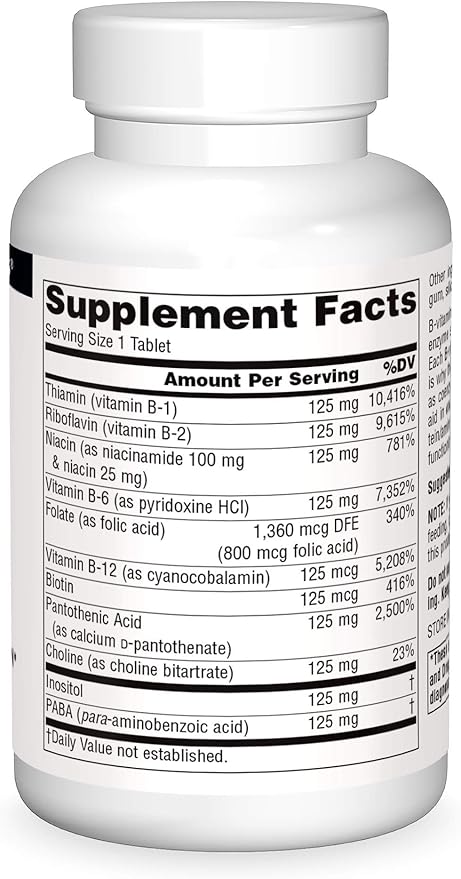 B-125, 125 mg, 60 Tablets by Source Naturals