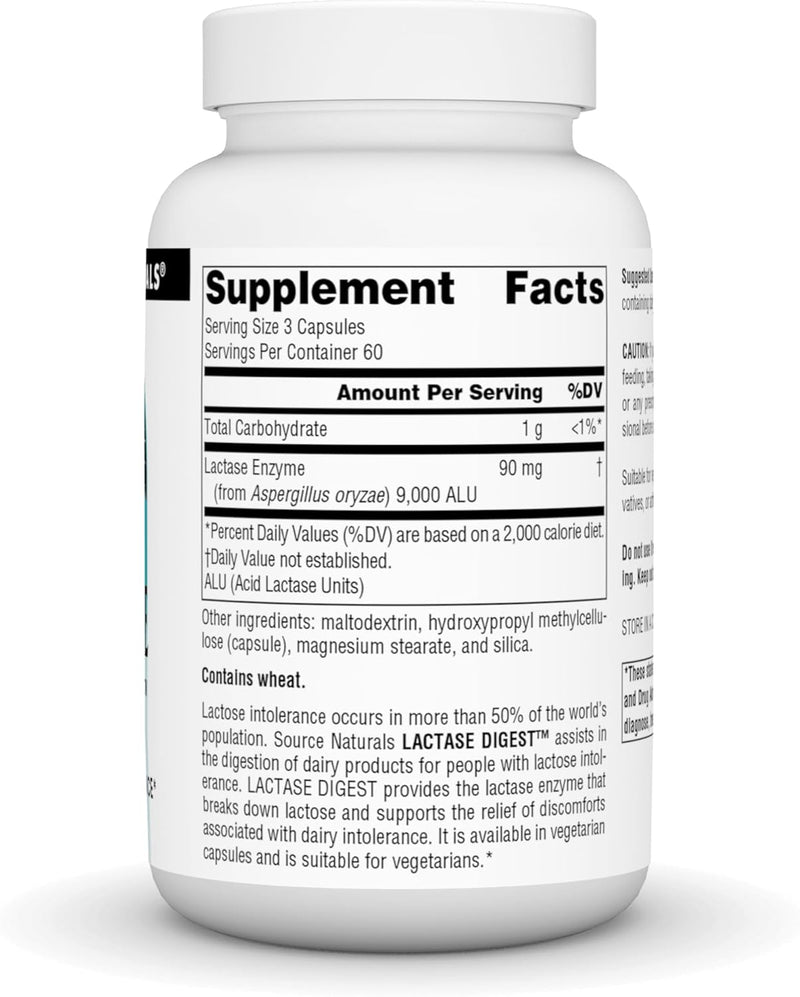 Lactase Digest, 180 Capsules by Source Naturals