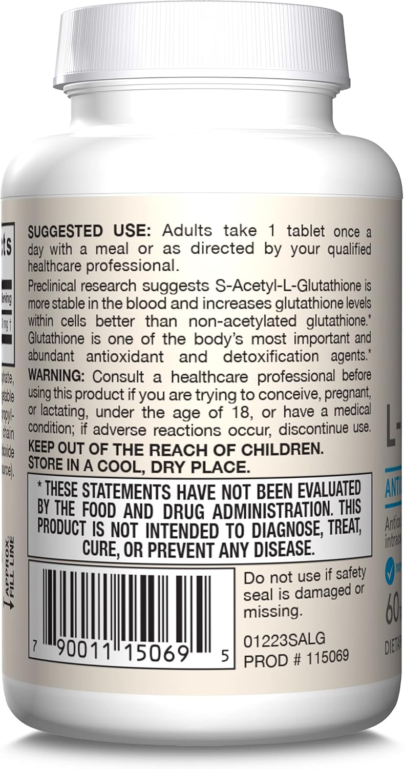 S-Acetyl L-Glutathione 100 mg 60 Tablets