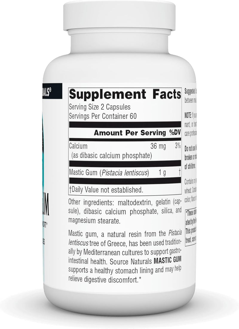 Mastic Gum 500 mg - 120 Capsules  by Source Naturals