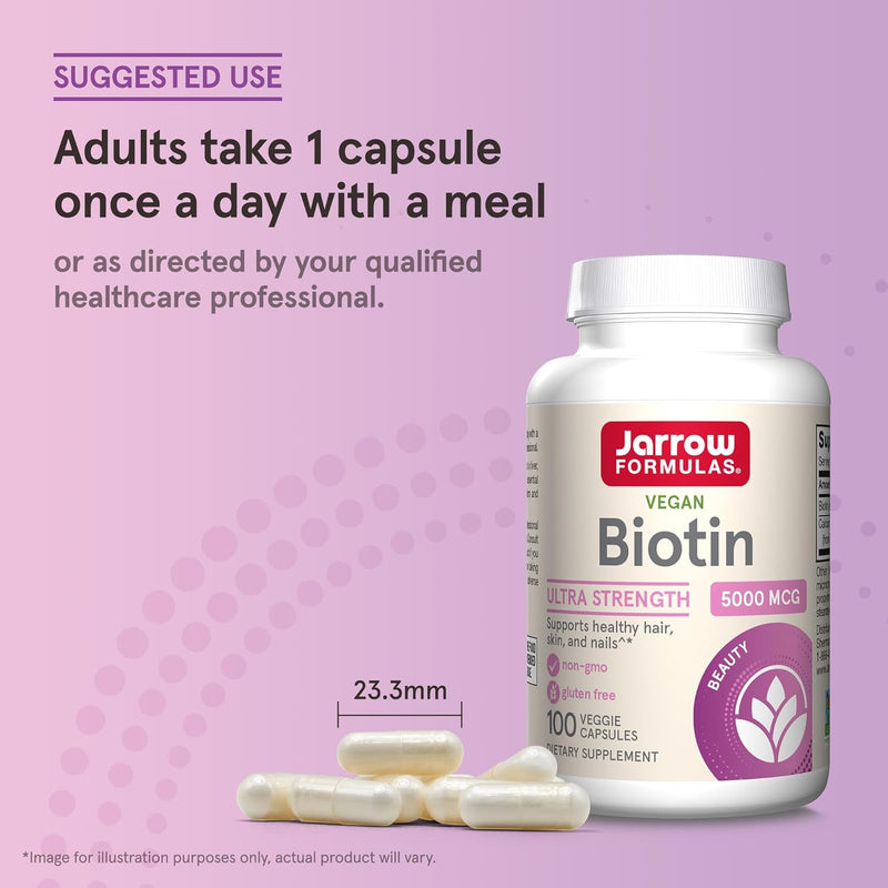 Biotin 5000 mcg 100 Capsules