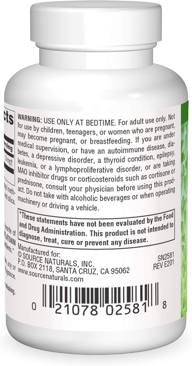 Vegan True™ Melatonin 3 mg - 60 Vegetarian Capsules by Source Naturals