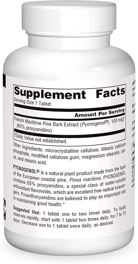 Pycnogenol 100 mg 120 Tablets by Source Naturals