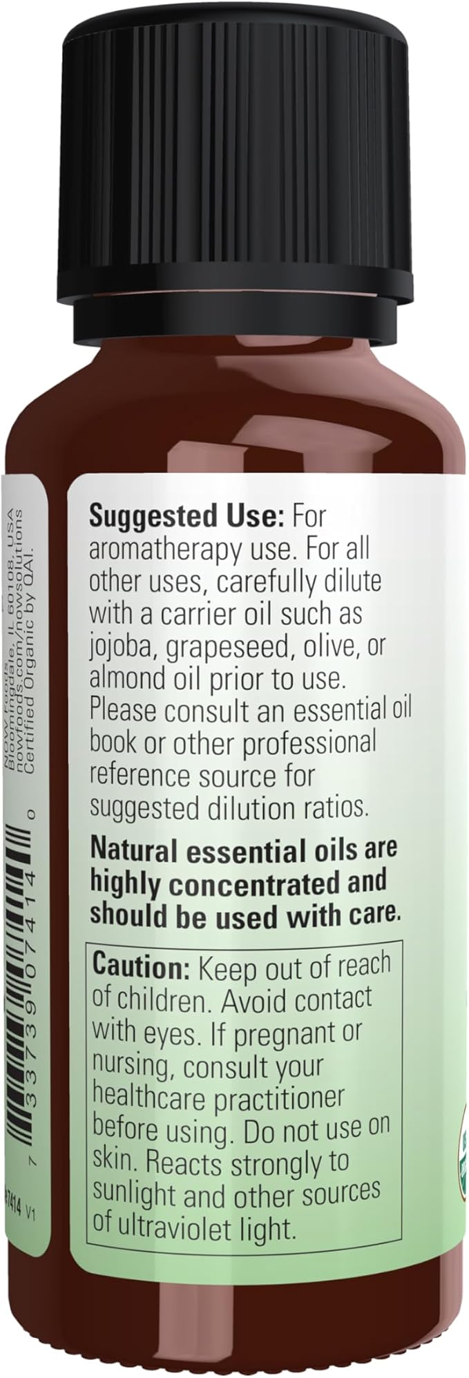 Organic Bergamot Oil, 1 fl oz (30 ml)  by NOW