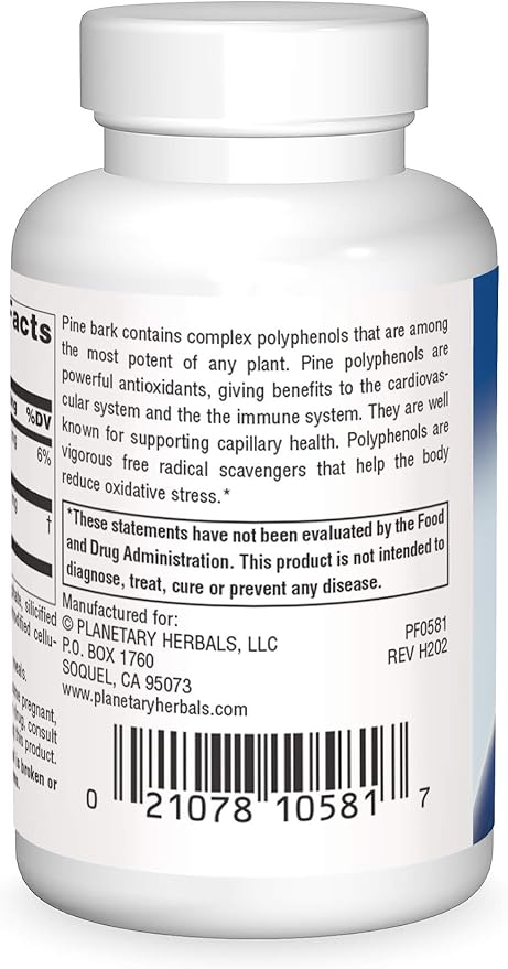 Full Spectrum™ Pine Bark Extract, 150 mg, 60 tablets by Planetary Herbals
