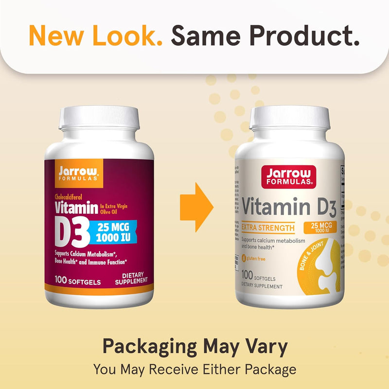 Vitamin D3 25 mcg (1000 IU) 100 Softgels