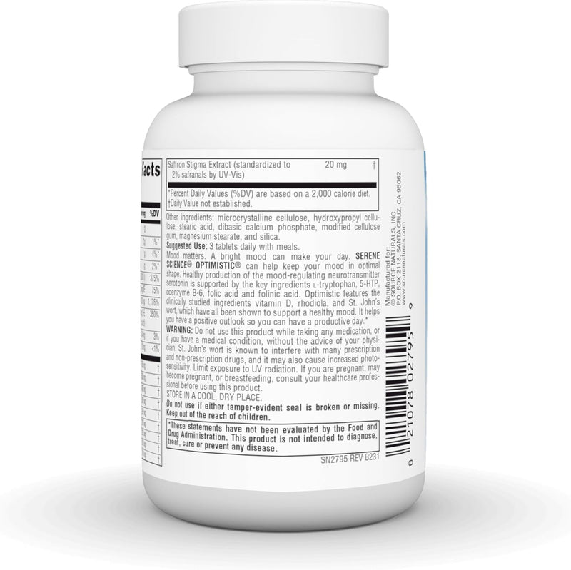 Serene Science Optimistic - 60 Tablets by Source Naturals