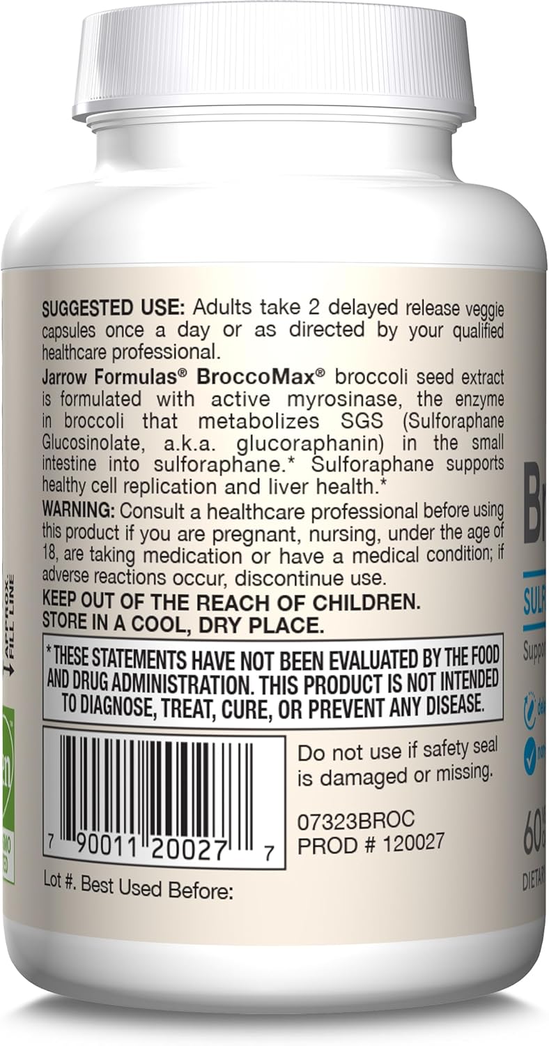 BroccoMax 60 Veggie Caps by Jarrow Formulas