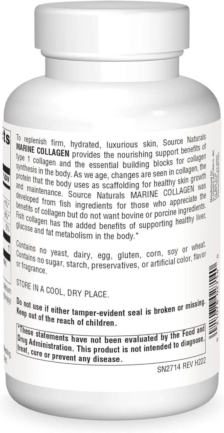 Marine Collagen, 240 Tablets by Source Naturals