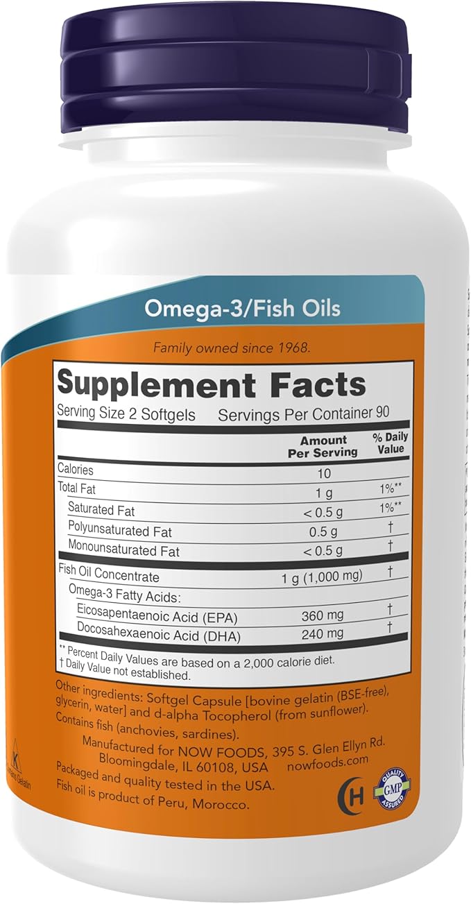 Omega-3 Mini Gels Fish Oil - 180 Softgels by NOW