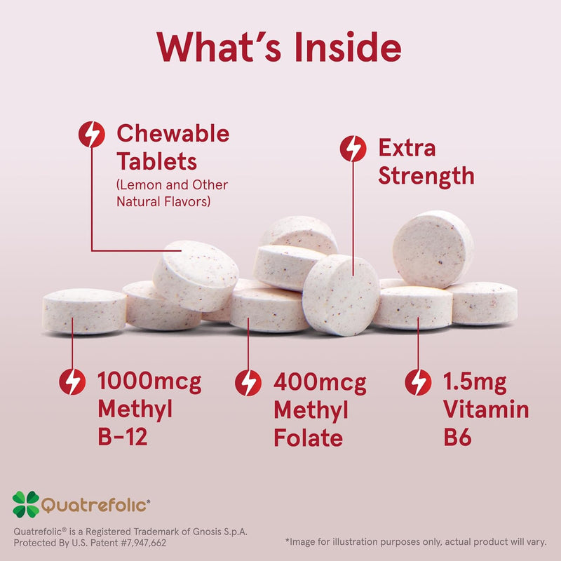 Methyl B-12 1000 mcg & Methyl Folate 400 mcg 100 Lozenges