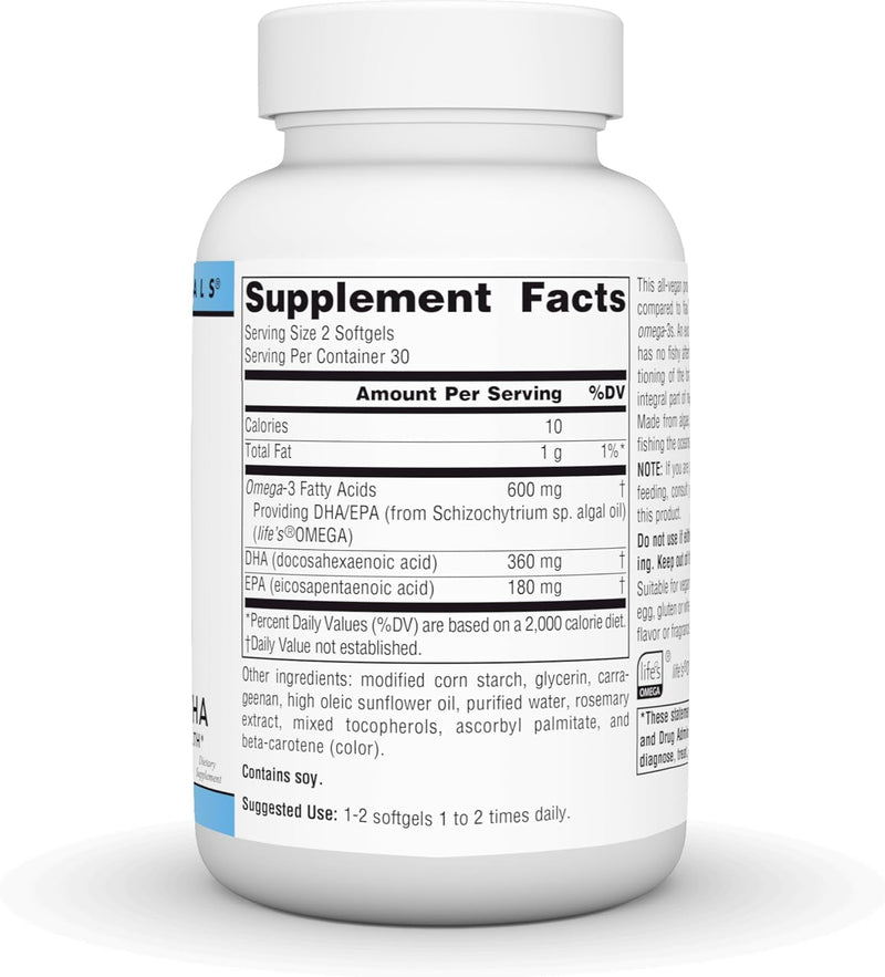 Vegan Omega-3s, Non-Fish EPA-DHA, 300 mg, 60 Vegan Softgels by Source Naturals