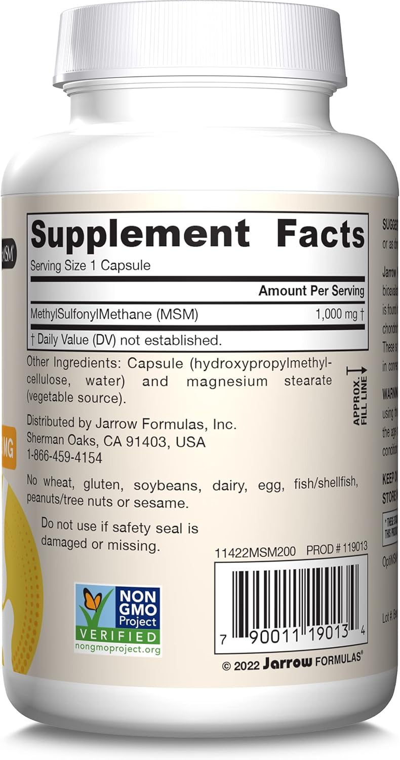 MSM 1000 mg 200 Veggie Caps