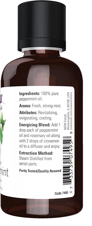 Peppermint oil, 2 fl oz (59 ml) by NOW