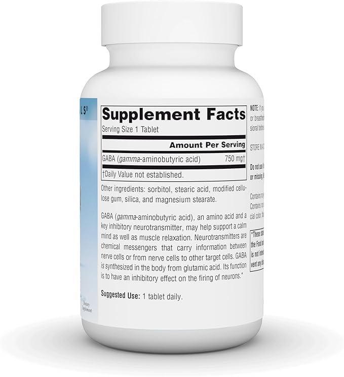 Serene Science GABA, for a Calm Mind, 750mg 45 Tablets by Source Naturals