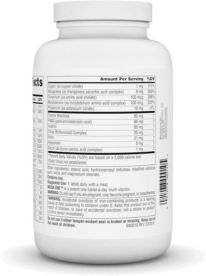 Mega-One™, High Potency Multi-Vitamin With Minerals, 180 Tablets by Source Naturals