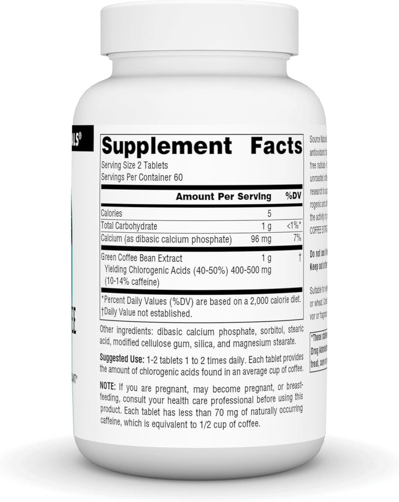 Green Coffee Extract, 500 mg Tablet -120 Tablets by Source Naturals
